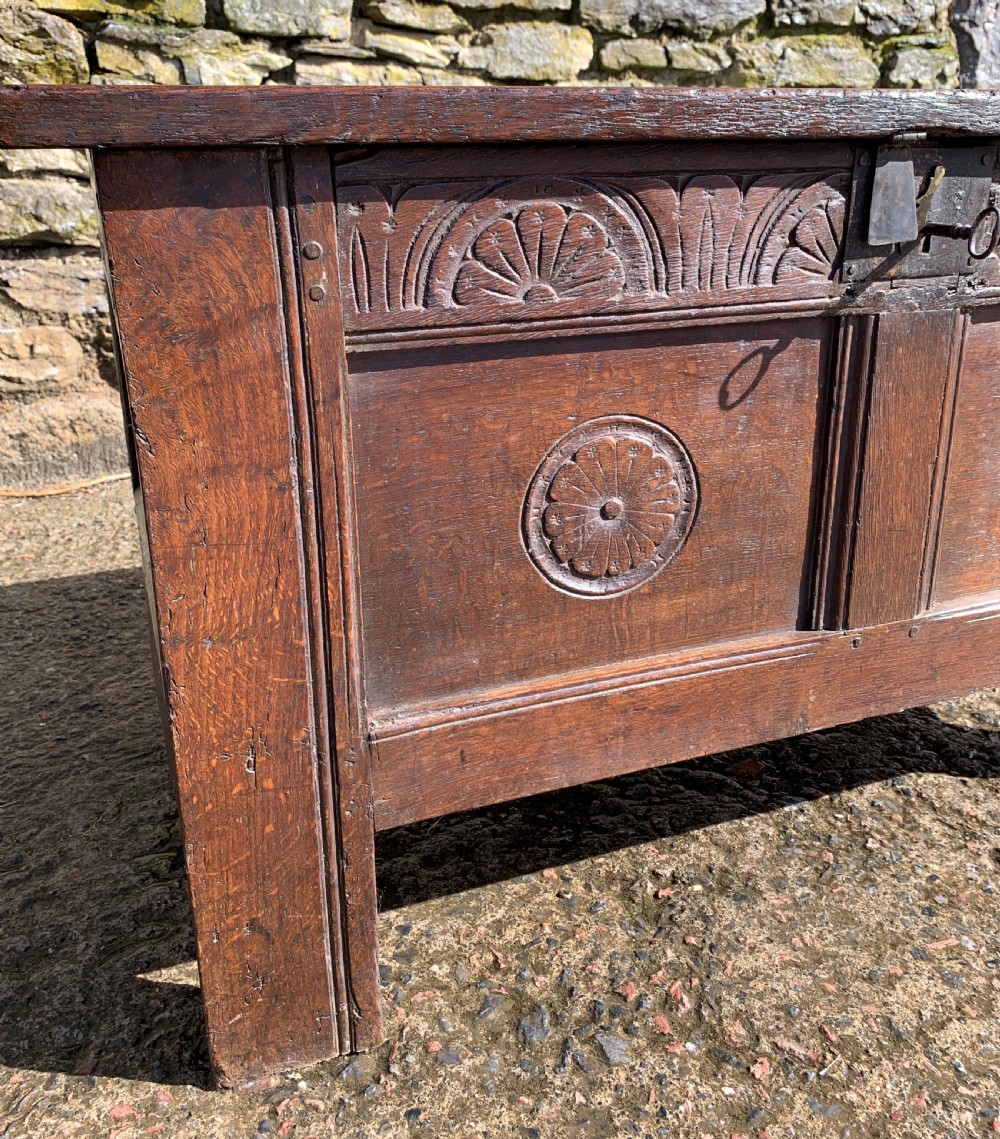 Small 17th Century Devon Oak Coffer View V