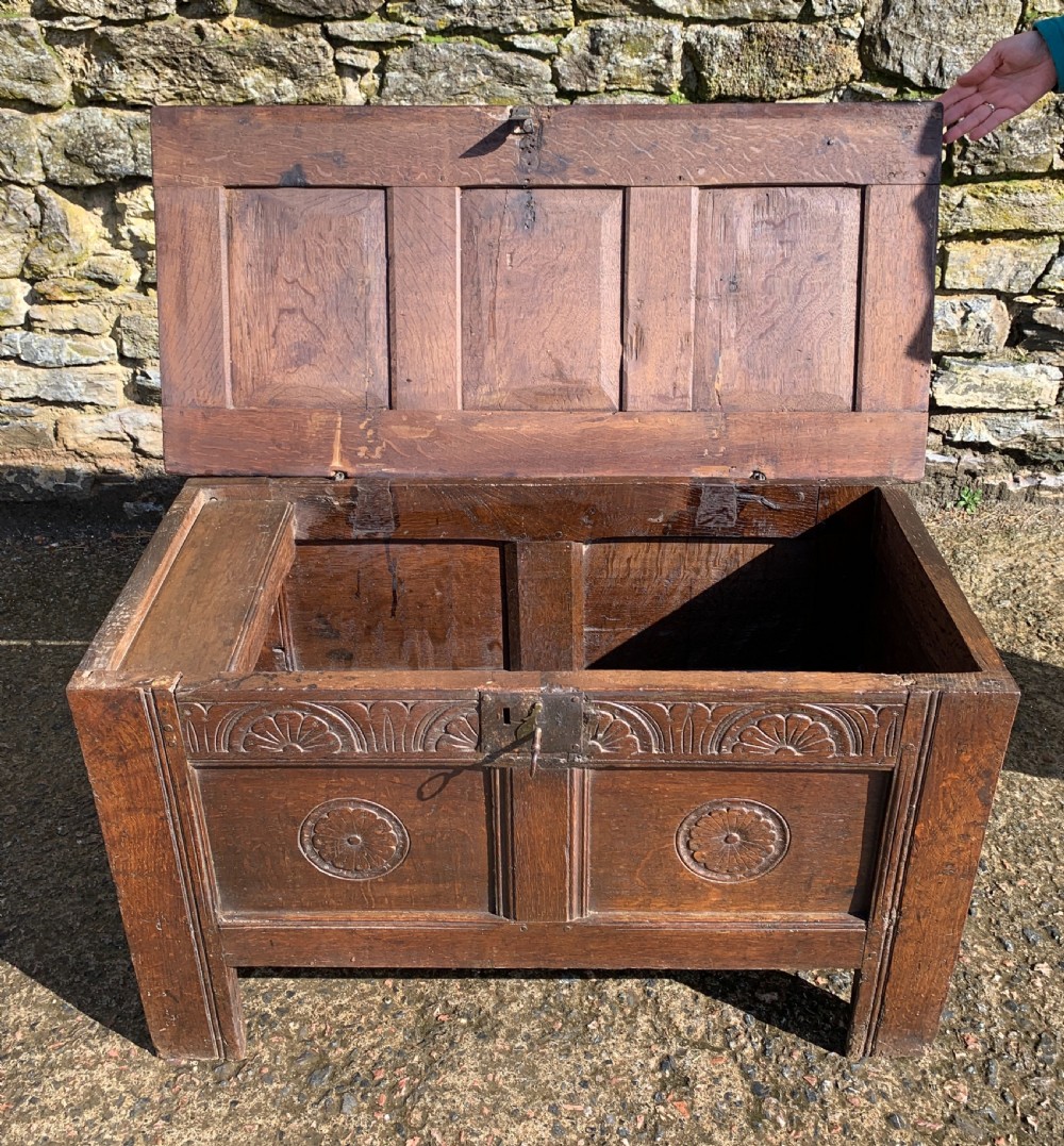 Small 17th Century Devon Oak Coffer View IX