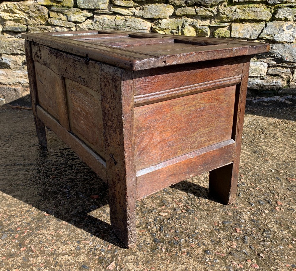 Small 17th Century Devon Oak Coffer View XI