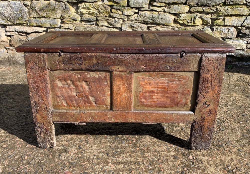 Small 17th Century Devon Oak Coffer View XV