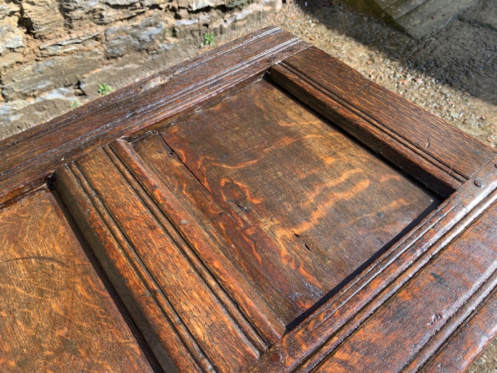 Small 17th Century Devon Oak Coffer View XVI