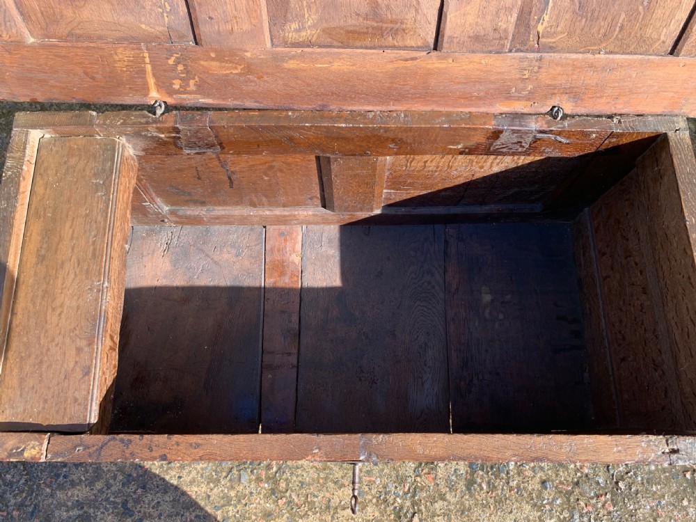 Small 17th Century Devon Oak Coffer View XVII
