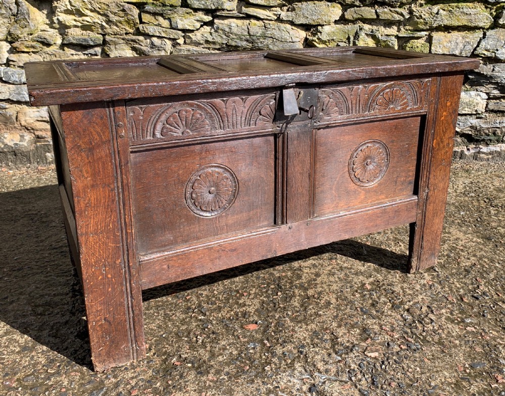 Small 17th Century Devon Oak Coffer View XVIII