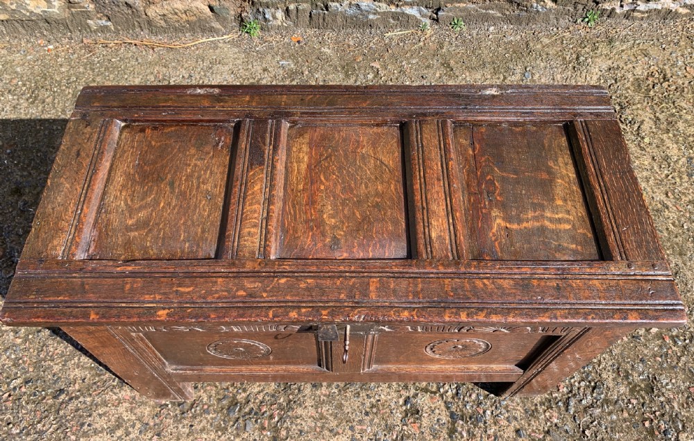Small 17th Century Devon Oak Coffer View XX