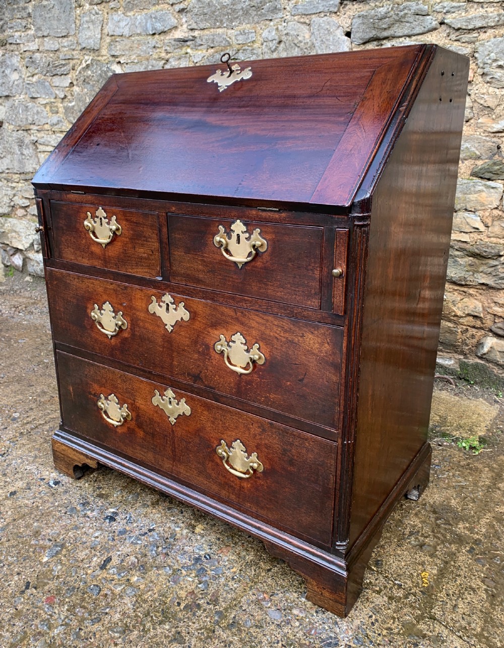 Small Georgian Mahogany Bureau View VII