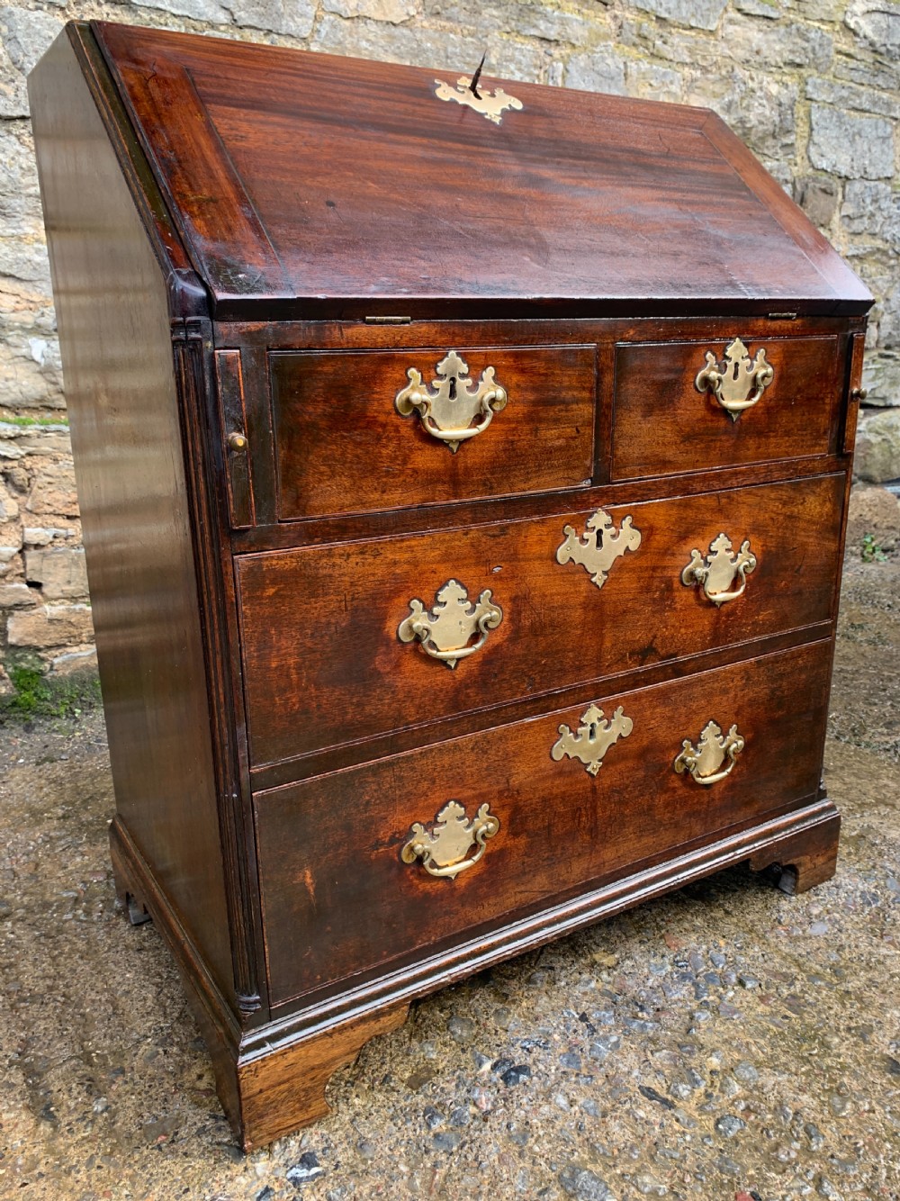 Small Georgian Mahogany Bureau View VIII