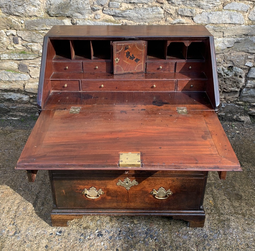 Small Georgian Mahogany Bureau View IX
