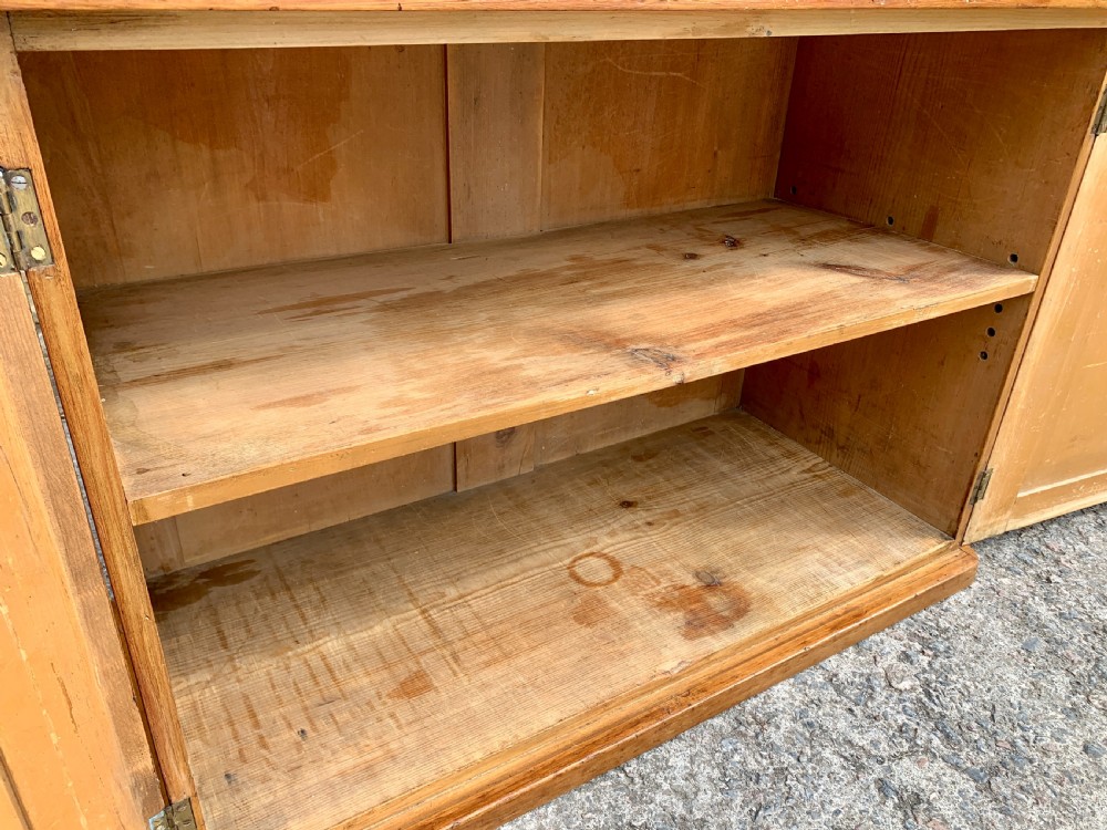 Antique Victorian Pine Shelved Larder Cupboard View X