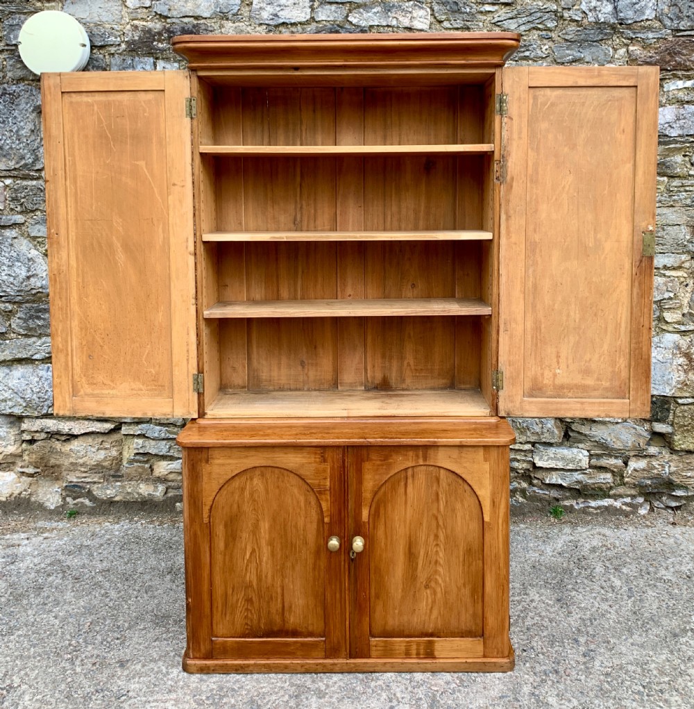 Antique Victorian Pine Shelved Larder Cupboard View XI