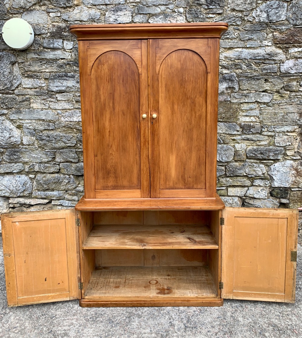 Antique Victorian Pine Shelved Larder Cupboard View XVI