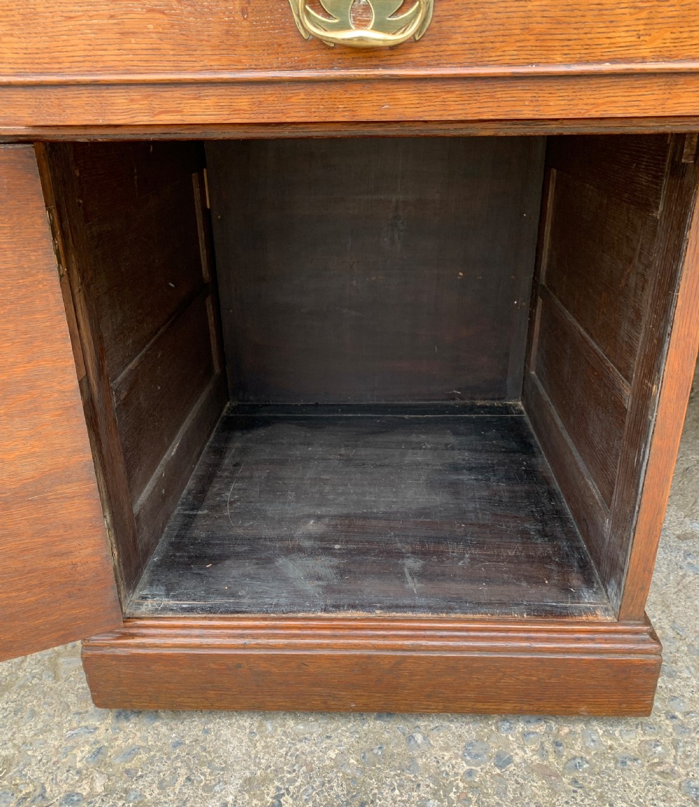 Huge Antique Victorian Oak Partners Desk View XIII