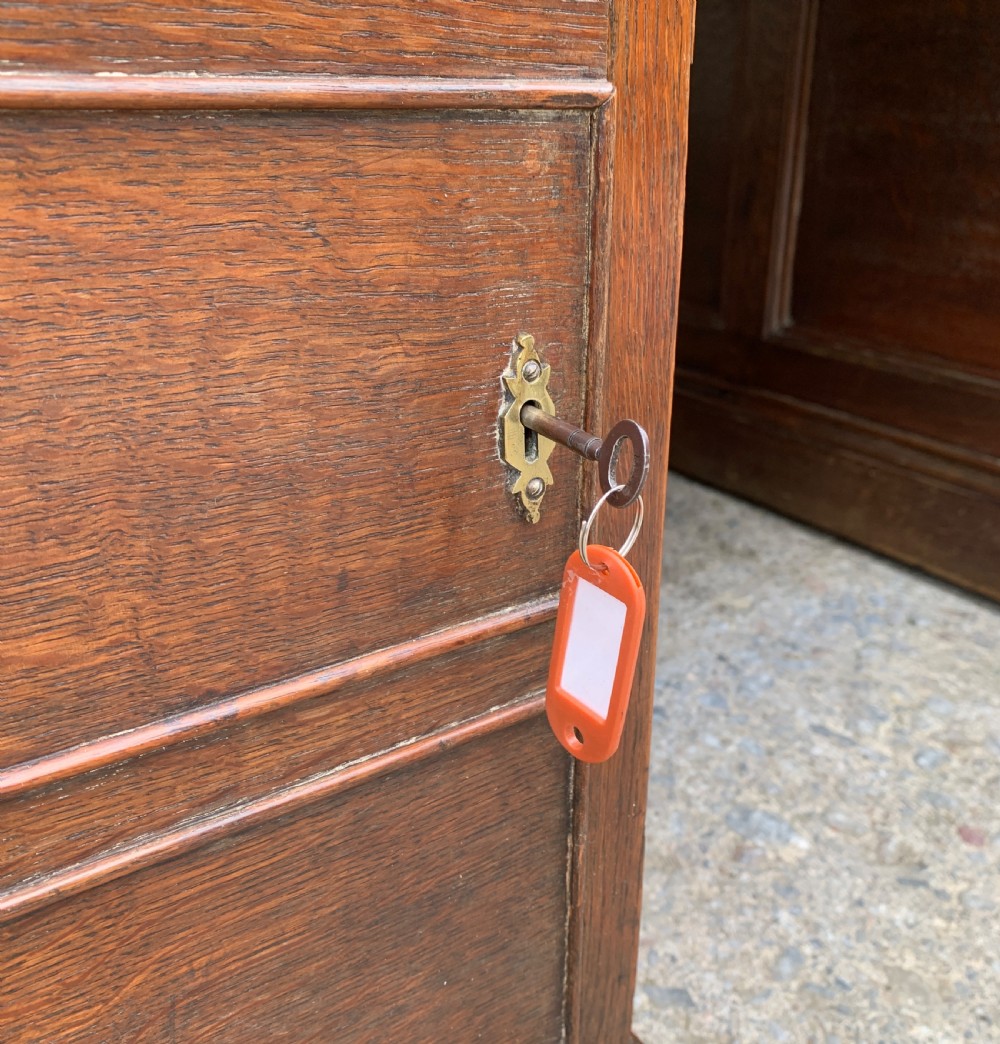 Huge Antique Victorian Oak Partners Desk View XIV
