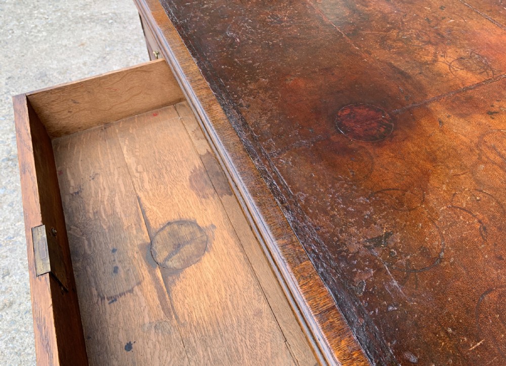 Huge Antique Victorian Oak Partners Desk View XXI