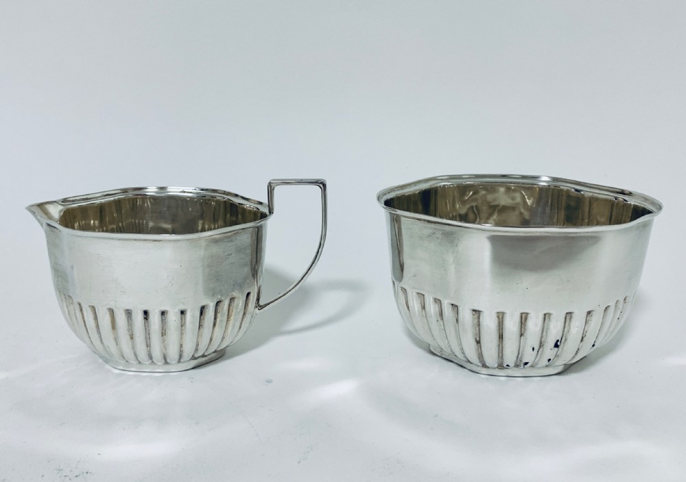 Antique Solid Sterling Silver Bachelors Tea Set Service  View X