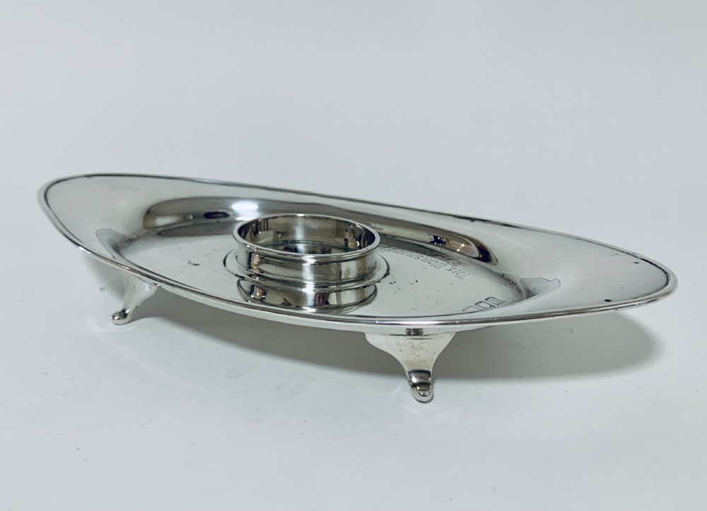 Antique Solid Sterling Silver Desktop Inkwell View VIII