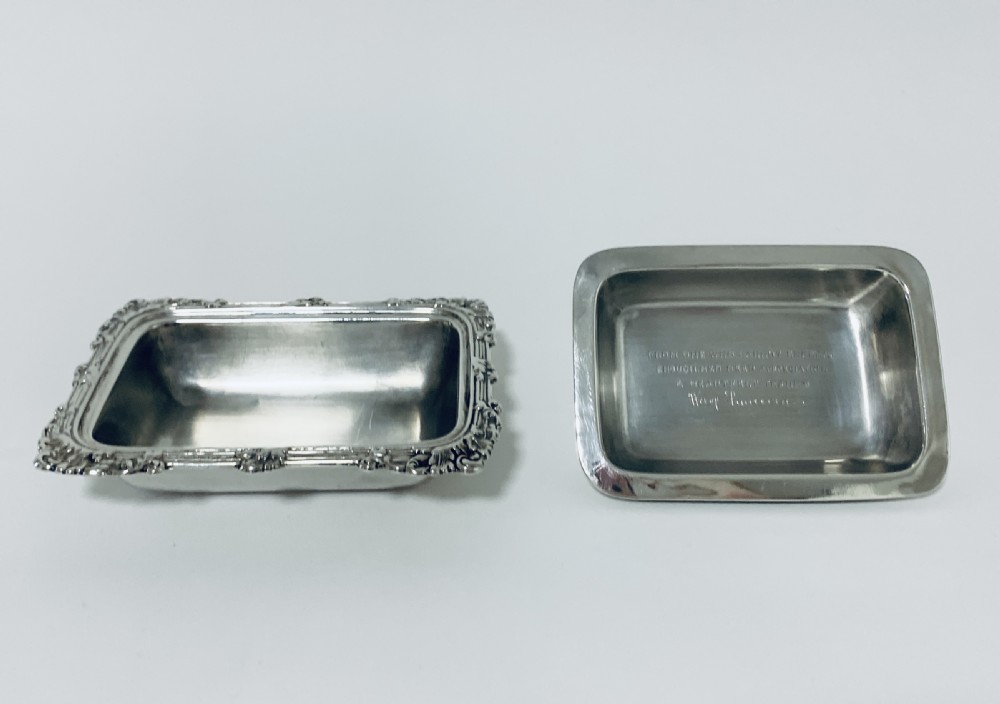 Antique Solid Sterling Silver Butter Dish & Cover  View VII