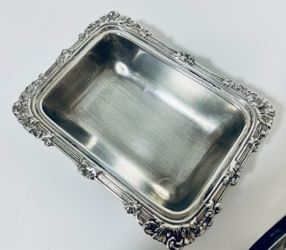 Antique Solid Sterling Silver Butter Dish & Cover  View VIII