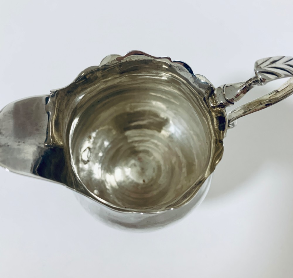 Antique 18th Century Georgian Solid Sterling Silver Milk or Cream Jug View IX