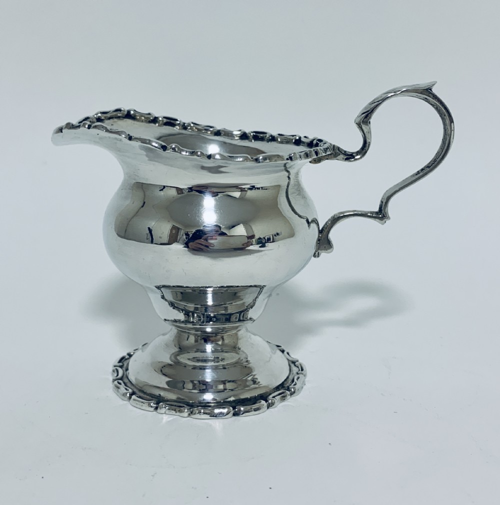 Antique Solid Sterling Silver Milk or Cream Jug Chester 1906