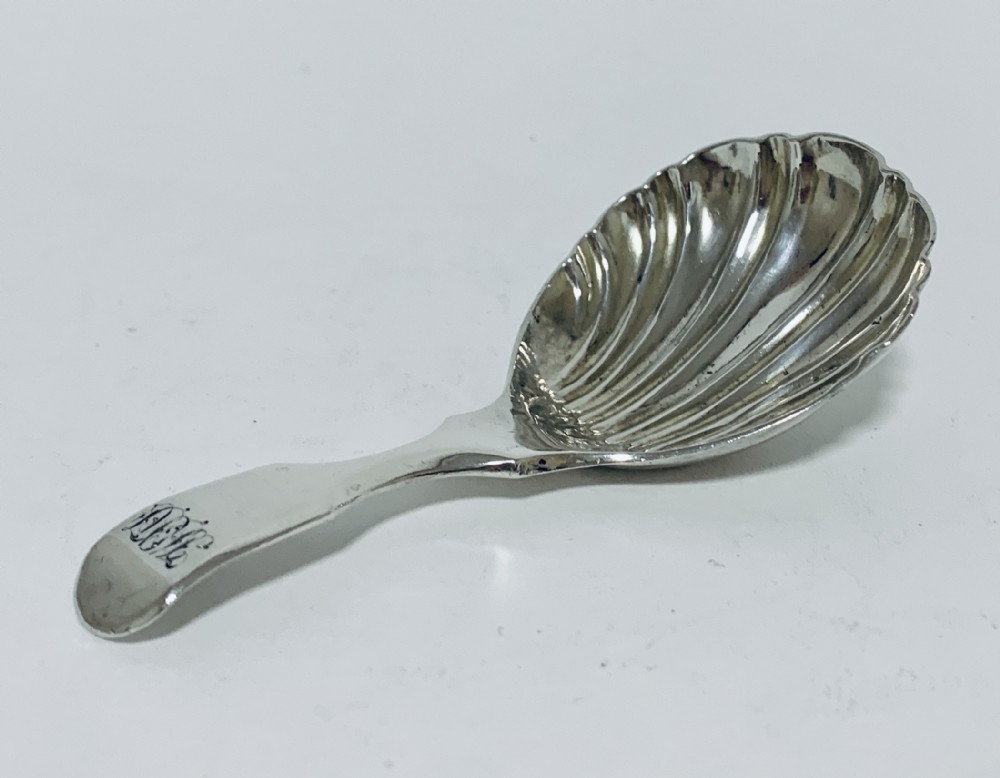 Antique Victorian Solid Sterling Silver Tea Caddy Spoon