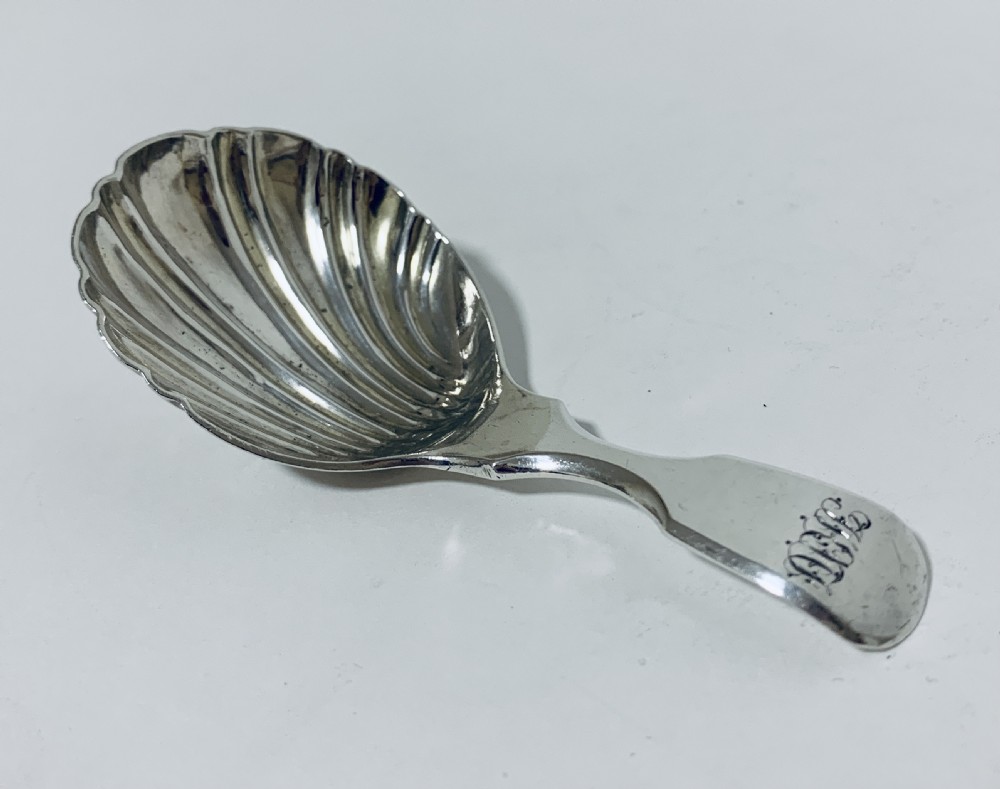 Antique Victorian Solid Sterling Silver Tea Caddy Spoon View IV