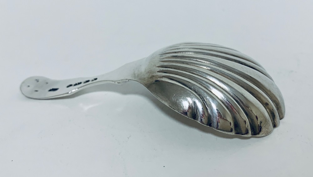 Antique Victorian Solid Sterling Silver Tea Caddy Spoon View XI