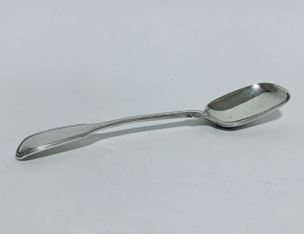 Antique Early Victorian Solid Sterling Silver Jam Spoon View IV