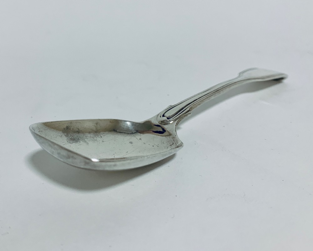 Antique Early Victorian Solid Sterling Silver Jam Spoon View VIII