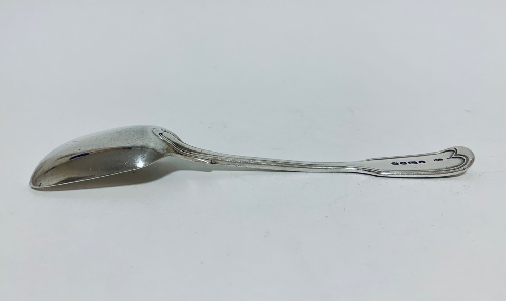 Antique Early Victorian Solid Sterling Silver Jam Spoon View IX
