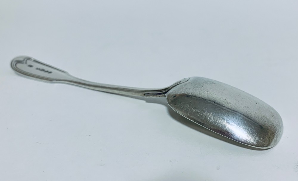 Antique Early Victorian Solid Sterling Silver Jam Spoon View X