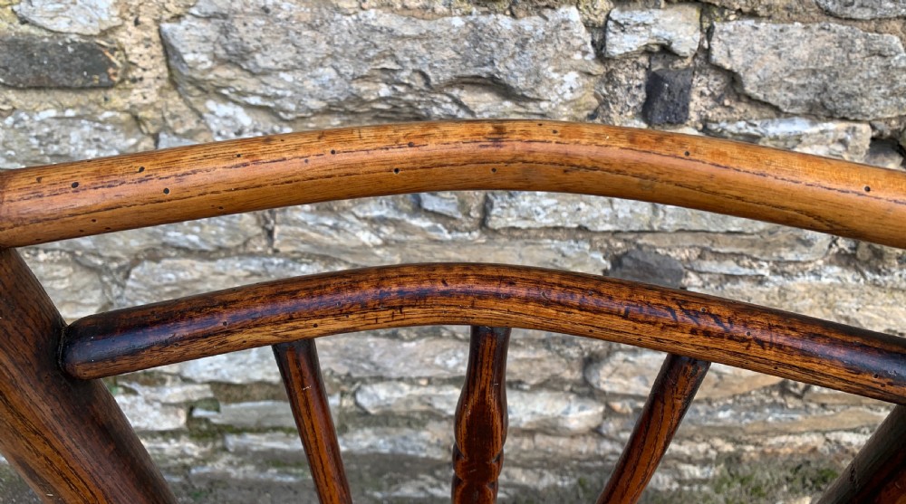 Pair of Antique Elm Country Chairs View VII