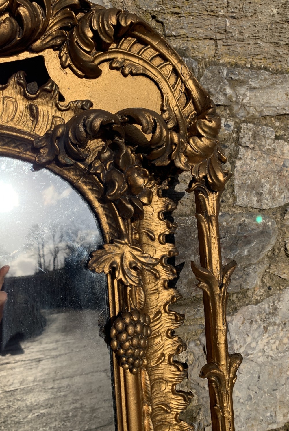 Large Victorian Gilt Overmantel Mirror View X