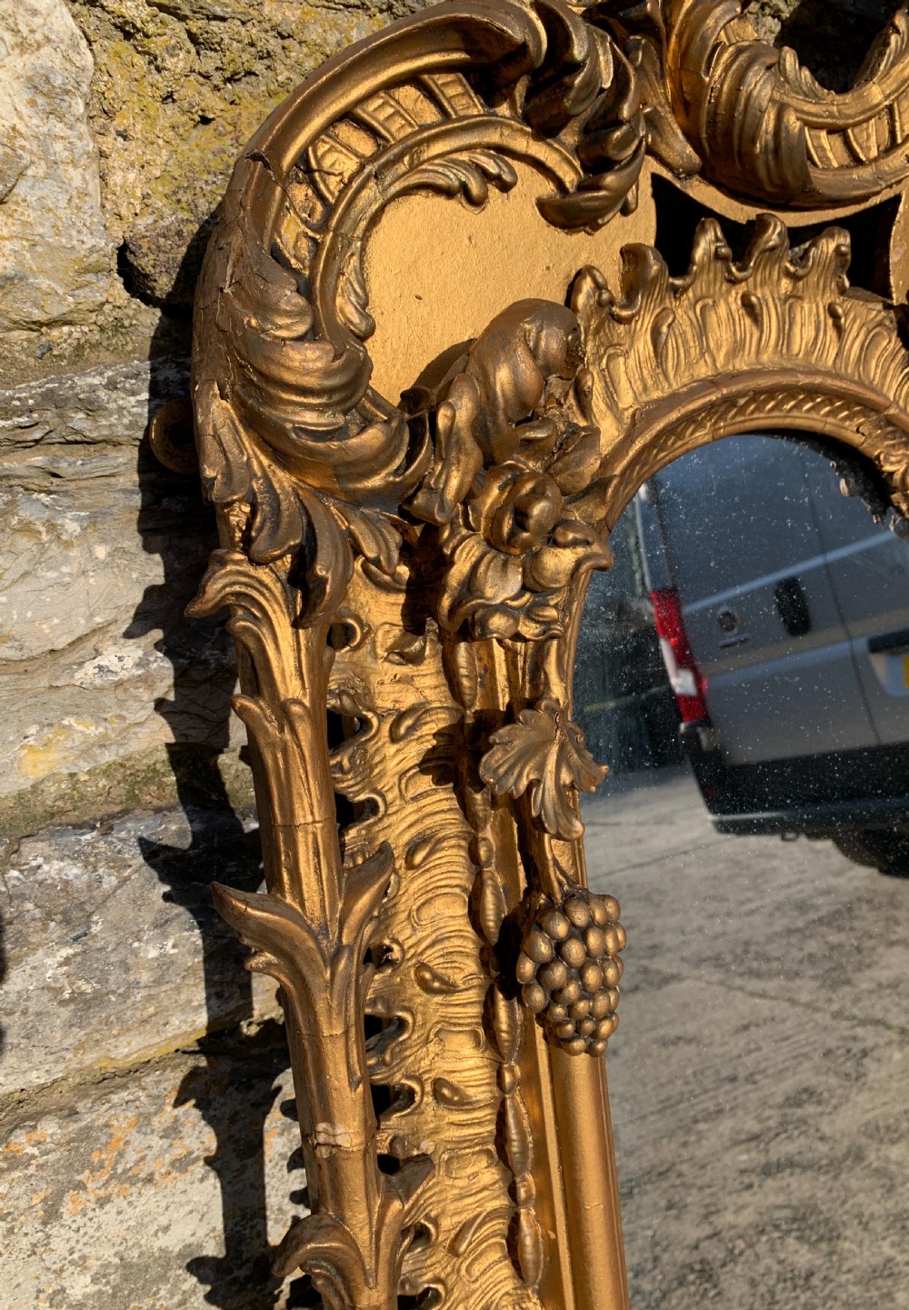 Large Victorian Gilt Overmantel Mirror View XIV