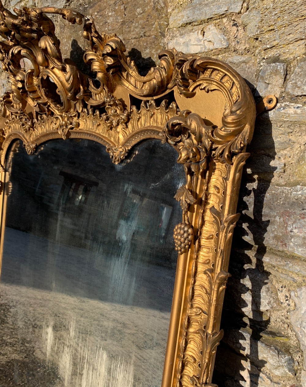 Large Victorian Gilt Overmantel Mirror View XVI
