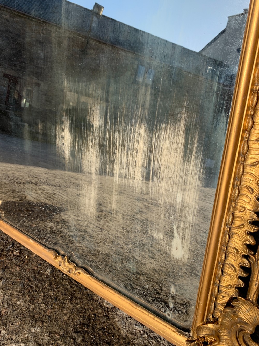 Large Victorian Gilt Overmantel Mirror View XX