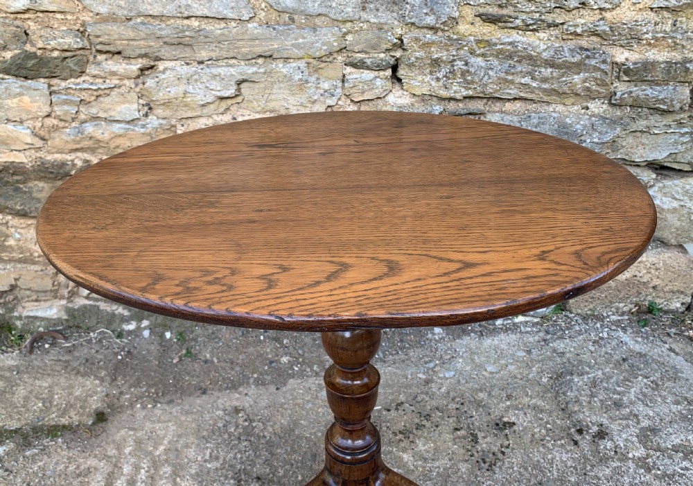 Antique Georgian Oak Tilt Top Table View III