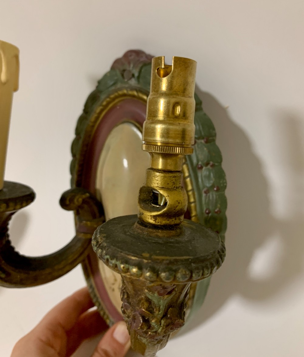 Pair of Antique Toleware Wall Lights View X