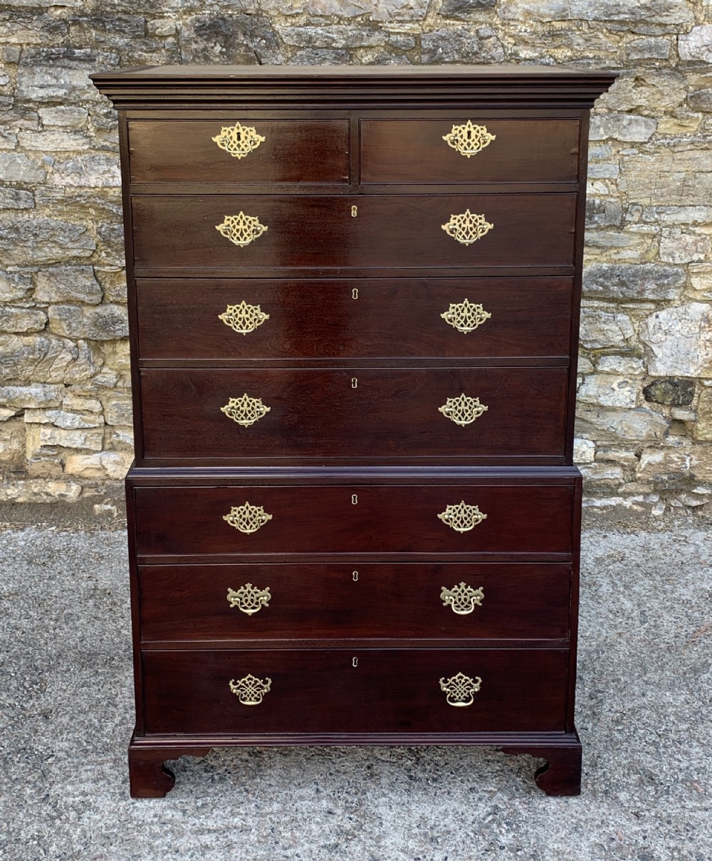 Georgian Mahogany Chest on Chest Tallboy
