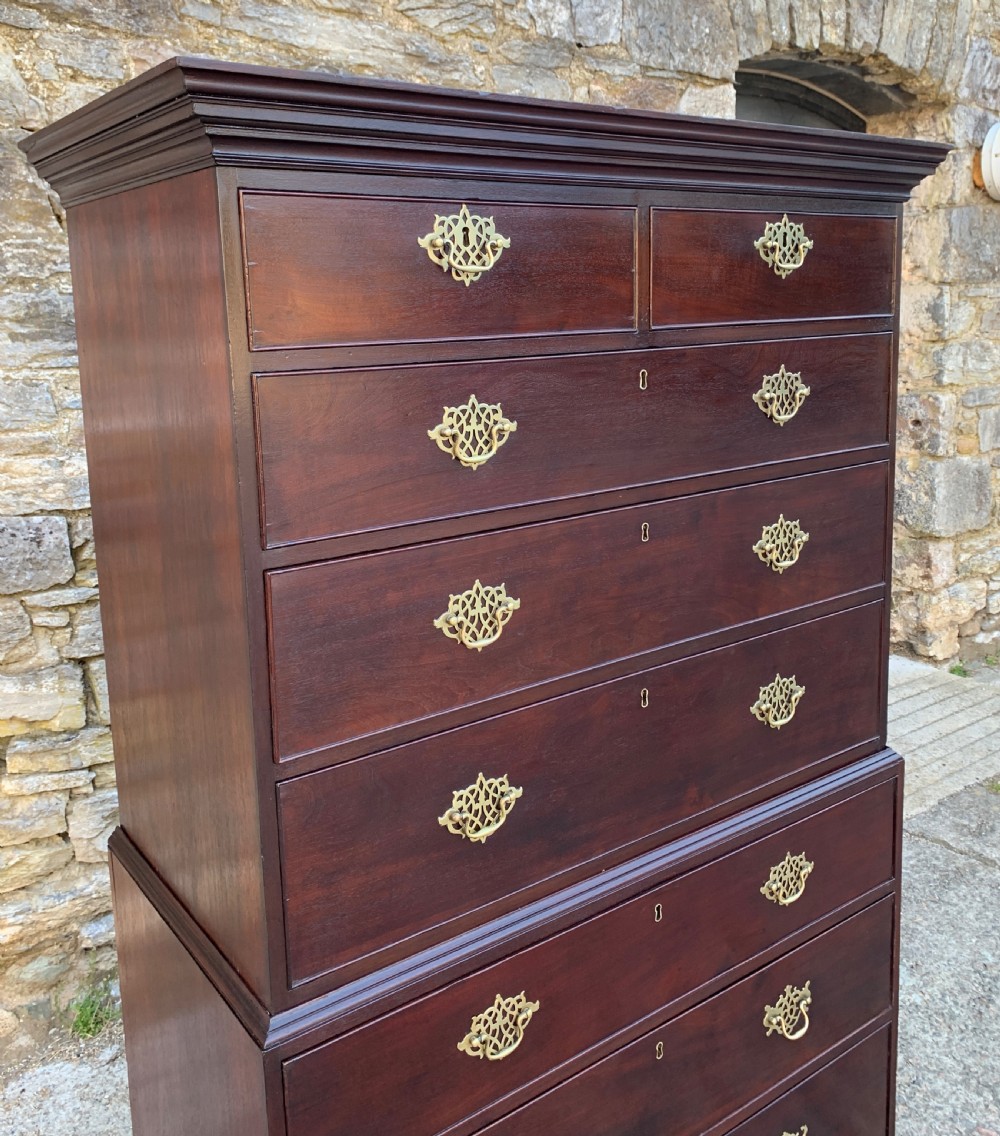 Georgian Mahogany Chest on Chest Tallboy View VI