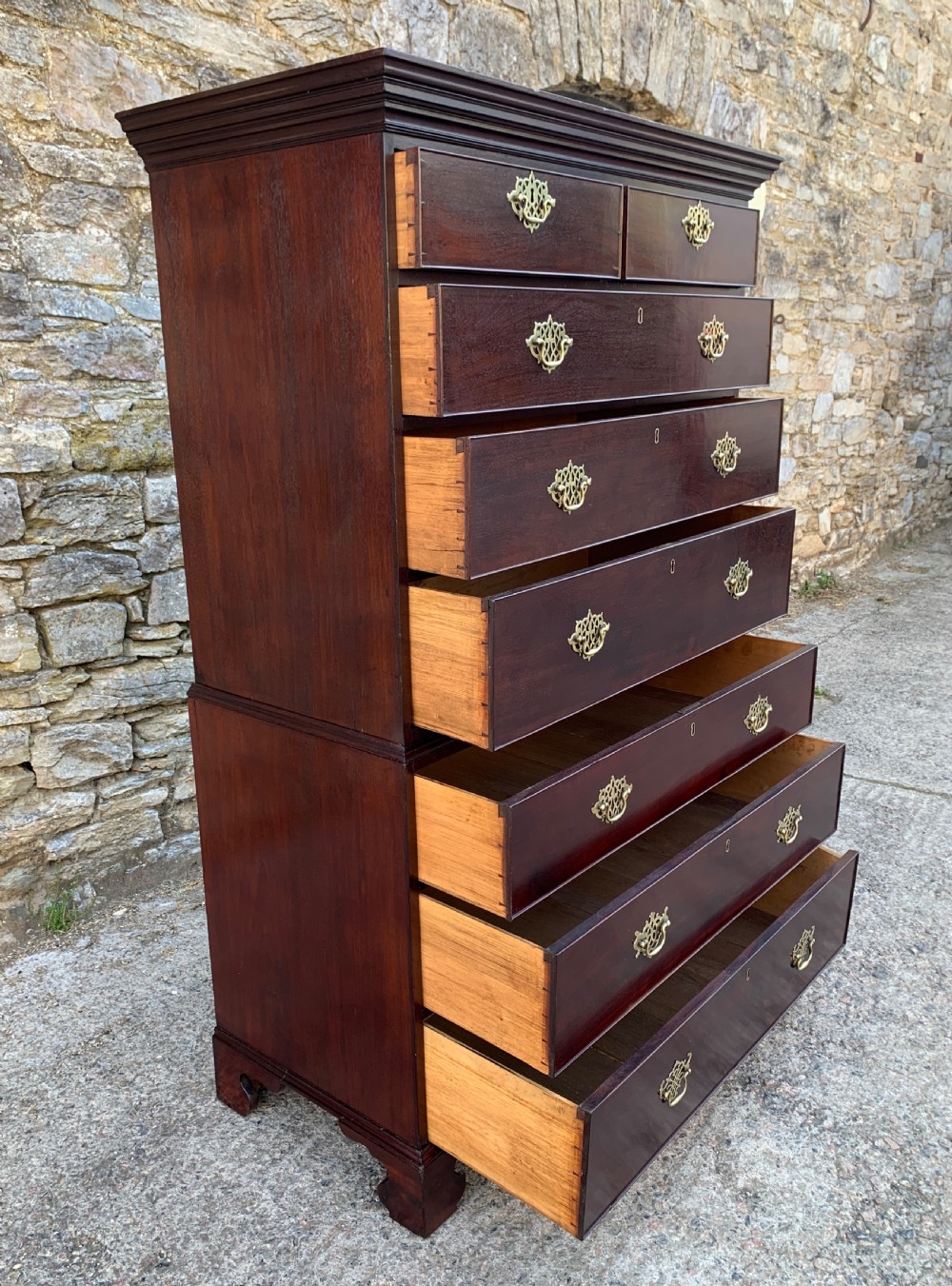 Georgian Mahogany Chest on Chest Tallboy View XI