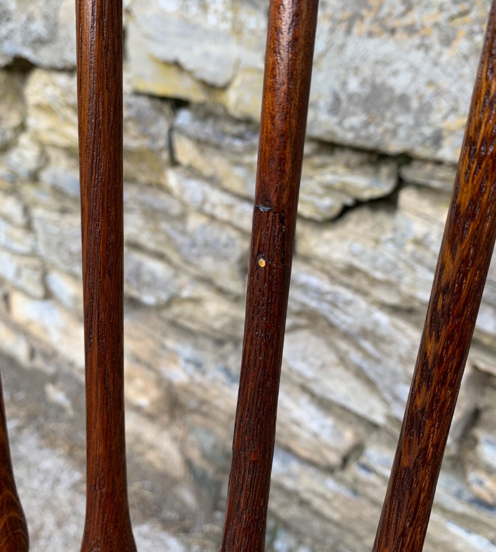 Unusual Oak Arts and Crafts Bench View XI