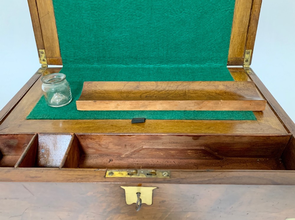 Victorian Walnut Writing Slope Box View XI