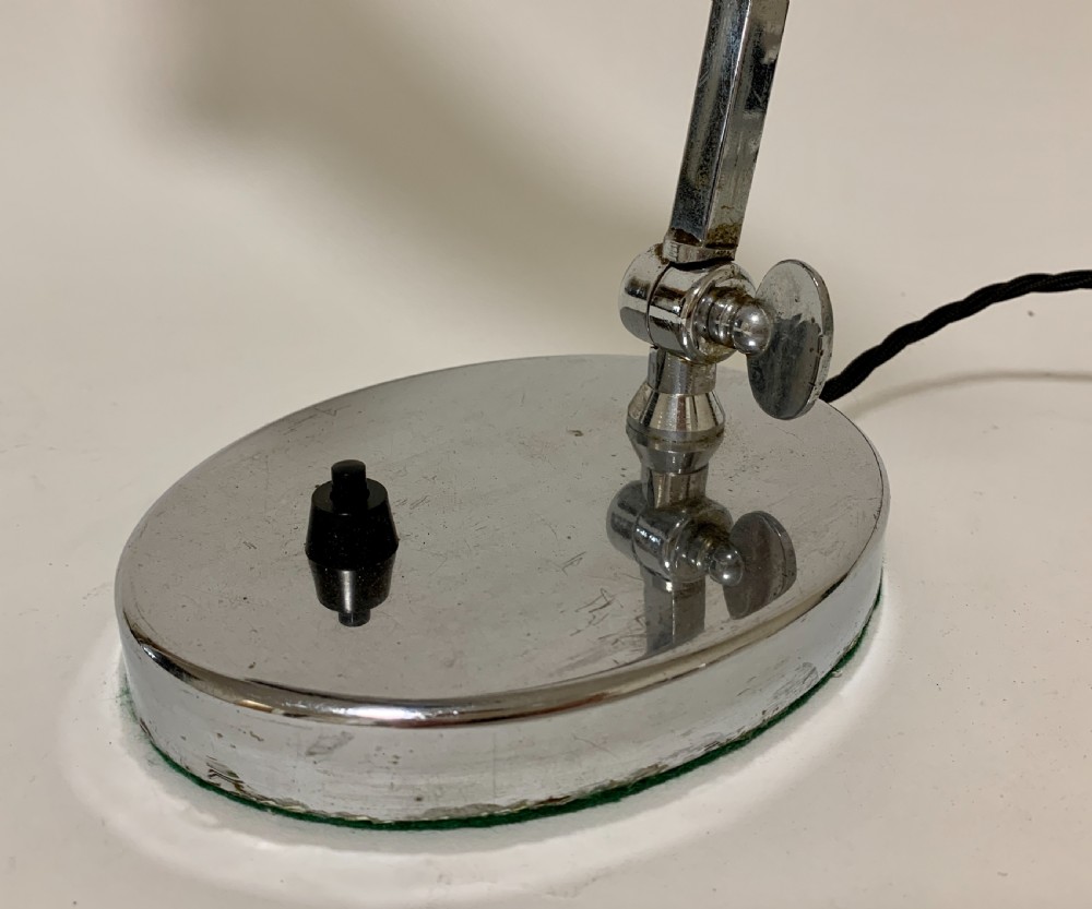 Art Deco Chrome Desk Lamp View VII