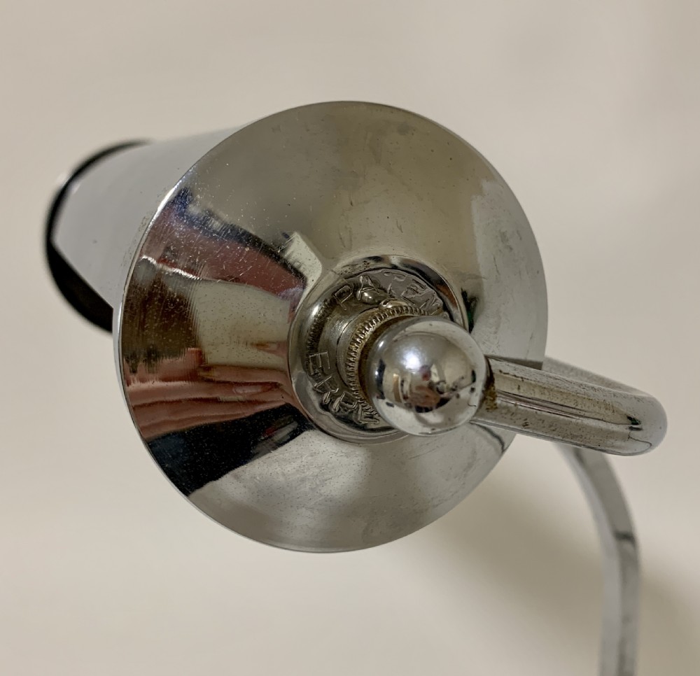 Art Deco Chrome Desk Lamp View VIII