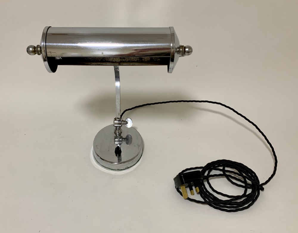 Art Deco Chrome Desk Lamp View IX