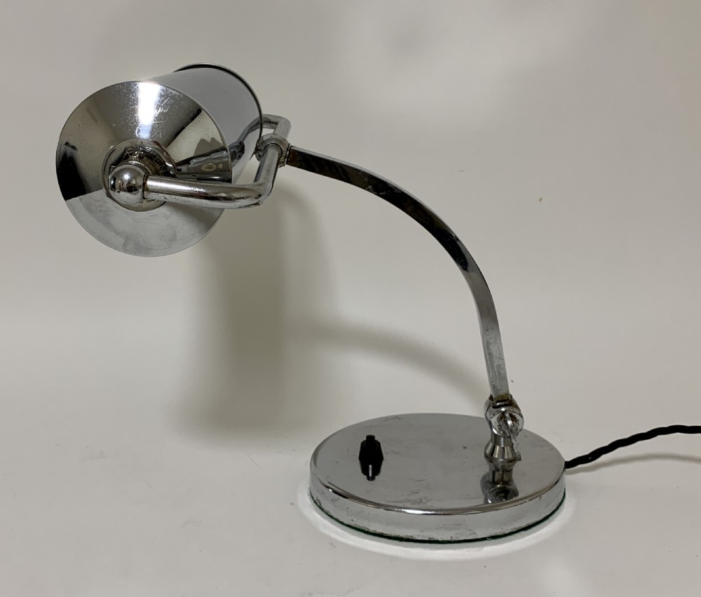 Art Deco Chrome Desk Lamp View XI