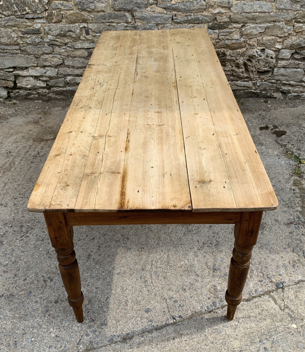 Large Antique Pine Farmhouse Table View III