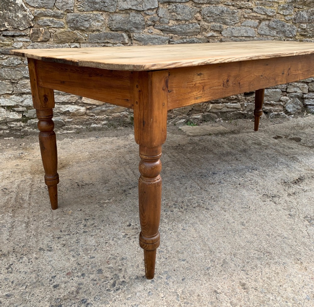 Large Antique Pine Farmhouse Table View XVIII