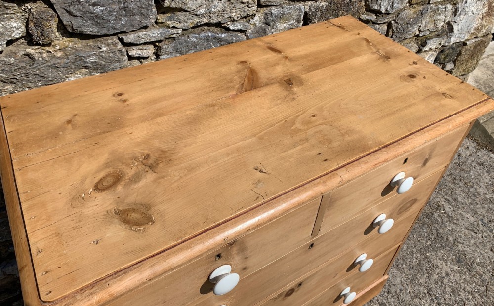 Victorian Stripped Pine Chest of Drawers View VI