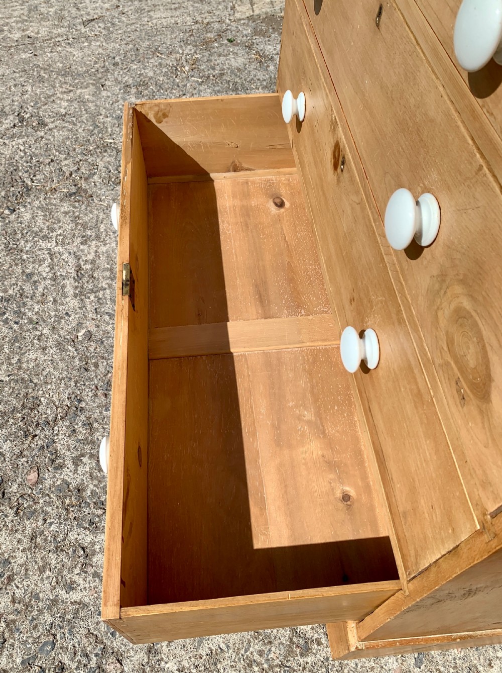 Victorian Stripped Pine Chest of Drawers View X